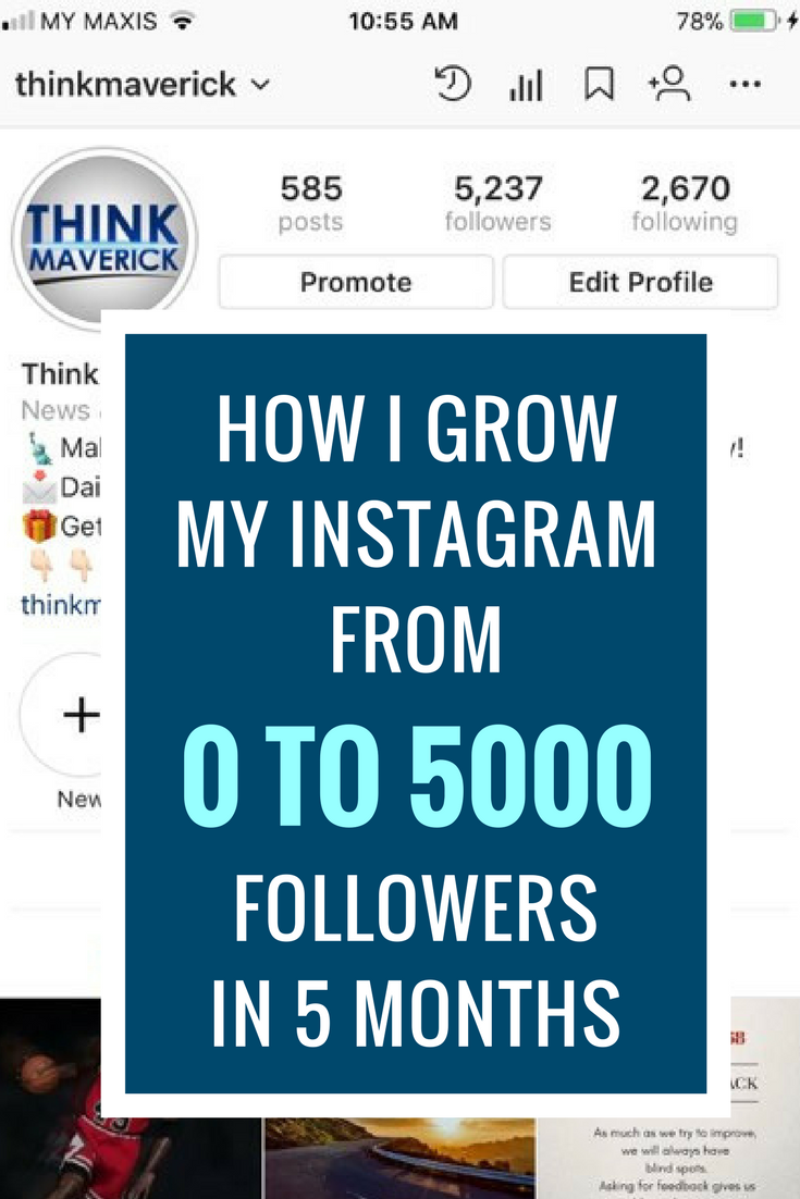 How I Grow My Instagram from 0 to 5000 followers in 5 Months