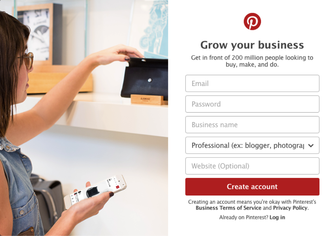 how to create a Pinterest Business account