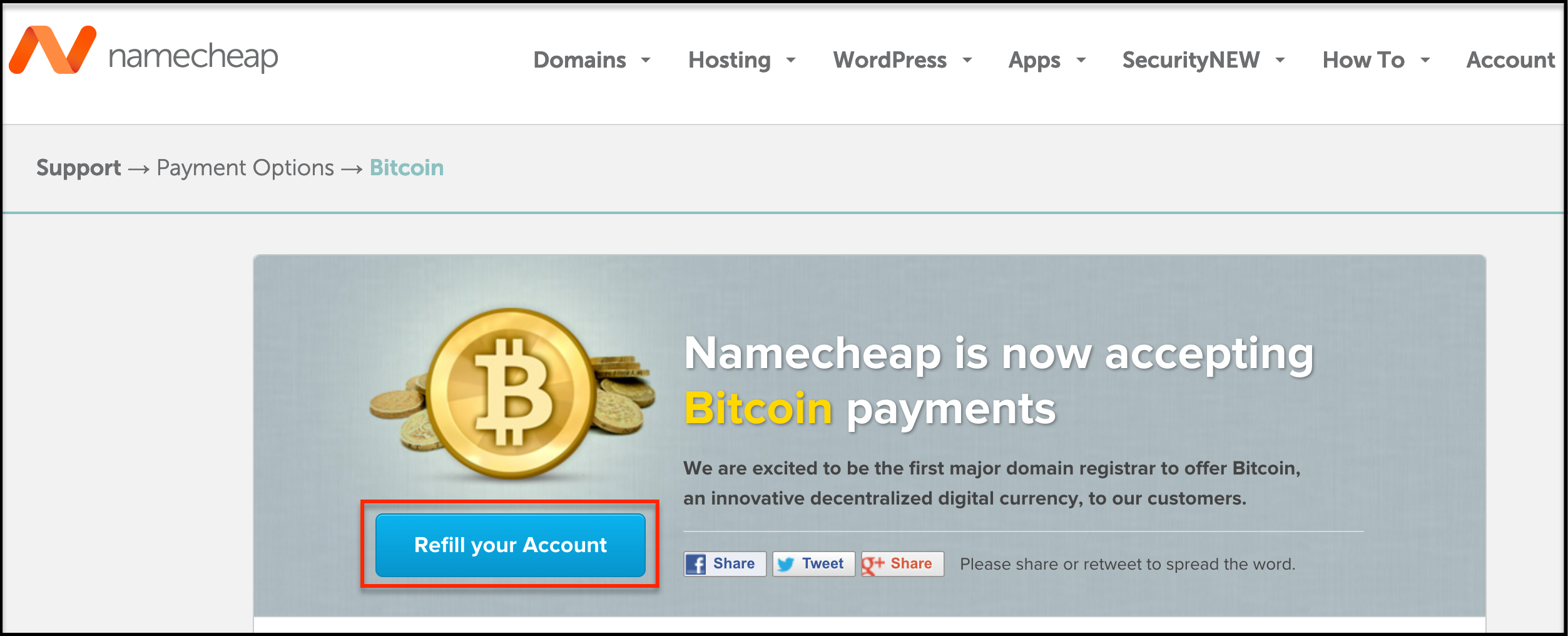 bitcoin domain registration