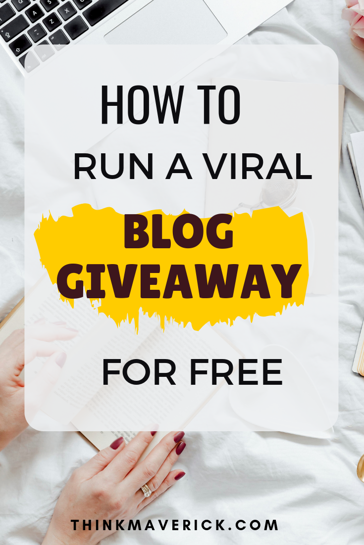 how to run a blog giveaway for free. thinkmaverick