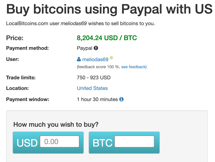 localbitcoins buy bitcoins paypal