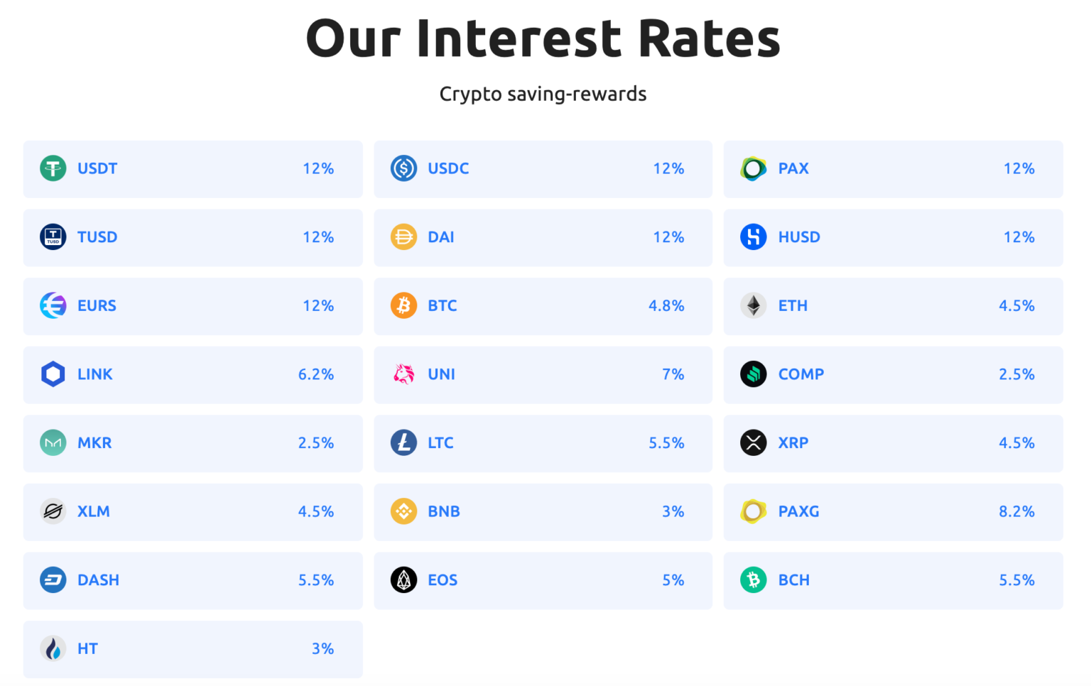 crypto earn rates