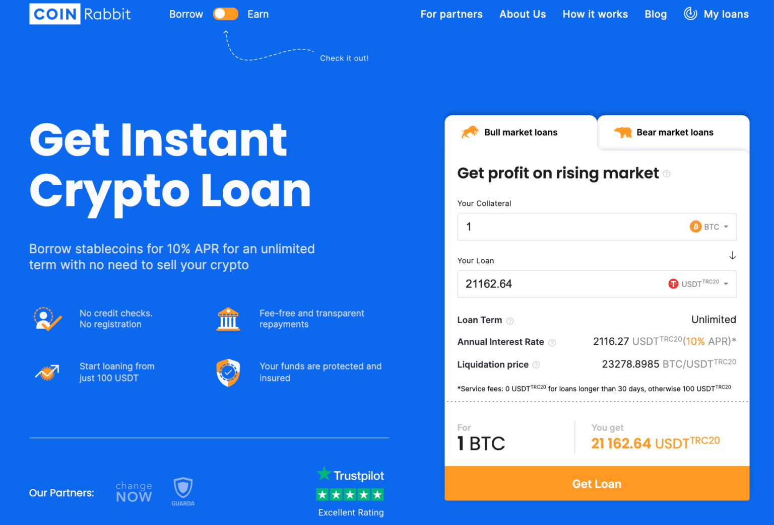 bitcoin loan instant
