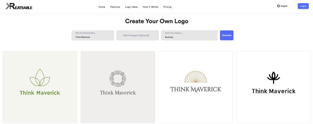 best free logo maker. thinkmaverick