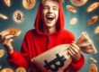 teen in hoodie making money online