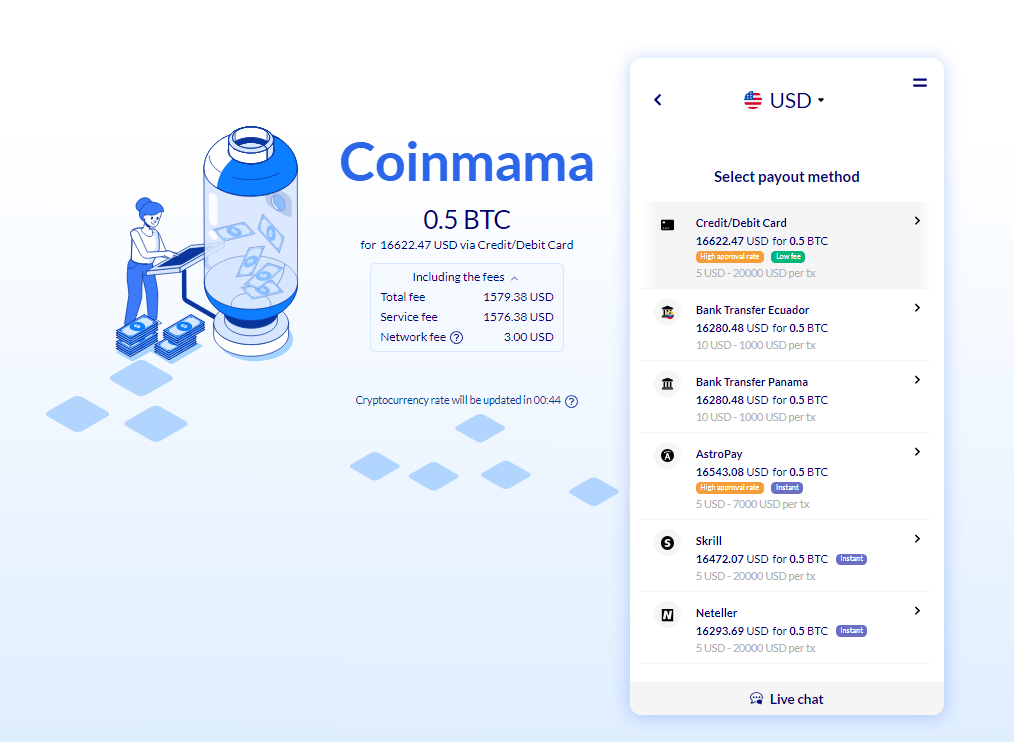 How to Sell BTC on Coinmama - Step 3-1
