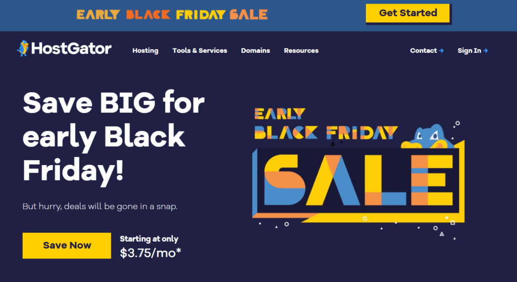best black friday deal for bloggers - hostgator