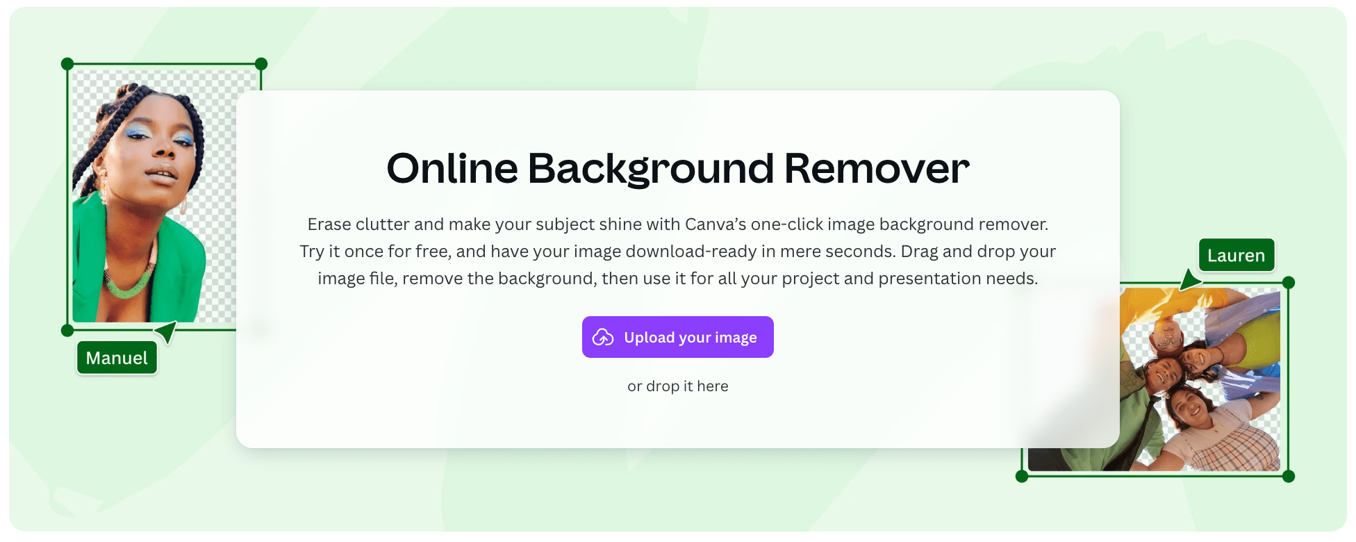 Canva Online Background remover. think maverick